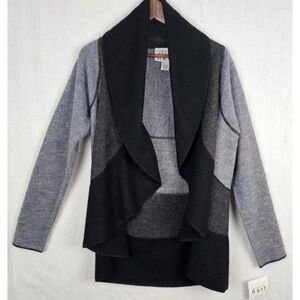 Keren Hart 100% Wool Open Cardigan Sweater Women’s Colorblock